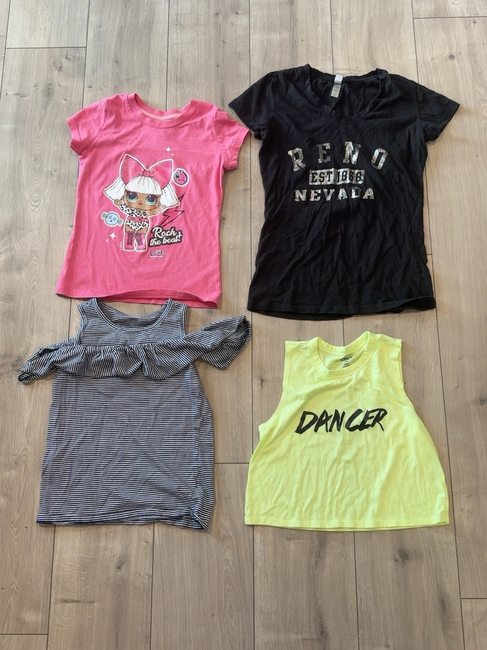 Girls Size 8/M Summer Top Bundle – 4 Tops
